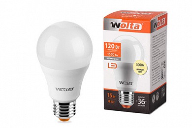 Лампа WOLTA Led 25Y60BL 15W E27 3000K A60 (377) (Уценка)
