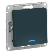 SE AtlasDesign Изумруд Выключатель 1-клавишный с подсветкой, сх.1а, 10АХ, механизм
