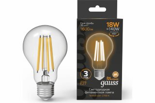 Лампа Gauss LED Filament A60 18W 102902118 2700K E27
