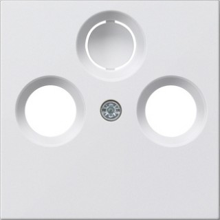 GIRA S-55 Накладка TV-FM-(SAT) розетки Белый глянец