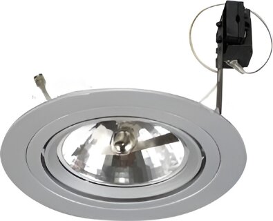 Светильник литье "круг" AR111 12V 1*75W 180*60 серый (130 GY)
