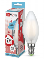 Светодиодная лампа ASD LED-Свеча-deco 7Вт 230В Е14 4000К 630Лм матовая IN HOME (687)
