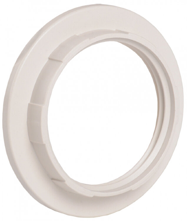 Кольцо абажурное д/патрона Е14 пластик, белый