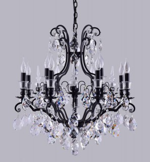 Люстра Crystal Lux MAGNIFICO SP13 BLACK/TRANSPARENT 2310/313