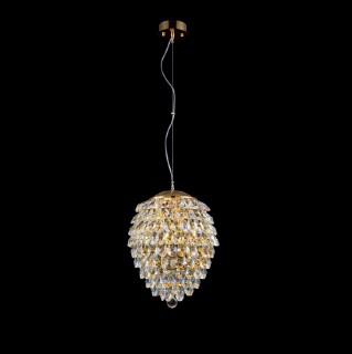 Светильник подвесной Crystal Lux CHARME SP4 GOLD/TRANSPARENT  1374/204