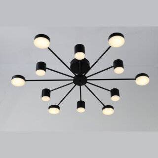 Люстра Linvel MS 1158/12 Ринер 144W черный 3000-6500К  с ПДУ