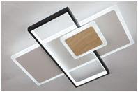 Люстра MS 1215 114W белый/черный/дерево 3000-6500К диммир. с ПДУ