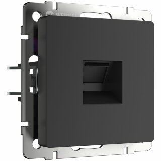 Werkel Розетка телефонная RJ11 Черный матовый WL08-RJ11