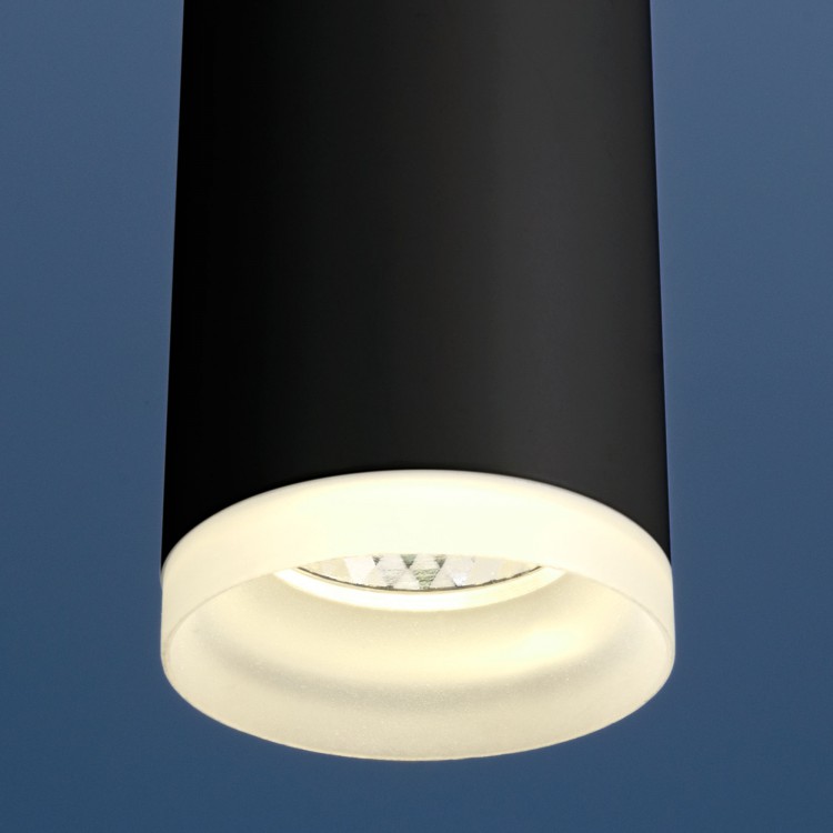 Светильник подвесной DLR035 12W 4200K черный матовый