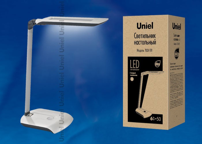 Наст. лампа Uniel TLD-511 Pearl LED/6W/550Lm/4500K/DIMMER/ жемчужная