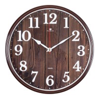 Часы настенные круг 29см  корпус коричневый "Эко" "Рубин" 2940-002