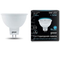 Лампа Gauss LED MR16 5W 101505205 4100K GU5.3 Lens