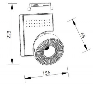 Светильник трековый HOROZ HL834L 40W 4200K черный COB LED TRACKLIGHT