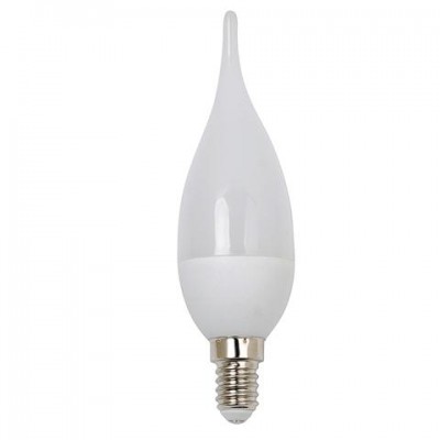 Светодиод. лампа HL4370L 6W 4200K E14 100-250V white led свеча на ветру