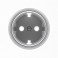ABB SKY Moon Накладка для розетки SCHUKO с плоской поверхностью, кольцо "чёрное стекло"