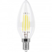 Лампа  FERON светод. LB-713 (11W) 230V E14 2700K филамент C35 прозрачная (419)