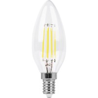 Лампа  FERON светод. LB-713 (11W) 230V E14 2700K филамент C35 прозрачная (419)