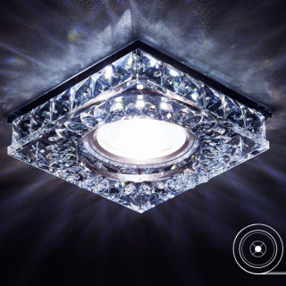 Светильник встраиваемый Ambrella S251 BK хром/тонированный/MR16+3W(LED WHITE)