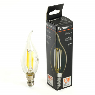 Лампа светодиодная Feron.PRO LB-1216 Свеча на ветру E14 980LM 6W 175-265V 4000K