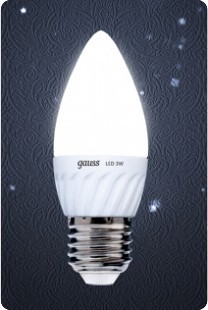 Лампа Gauss LED EB103302203 Ceramic Candle 3W 4100K E27 (Уценка!)