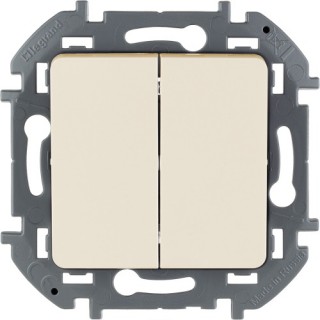 Legrand INSPIRIA Слон.кость Выключатель 2-кл.  673621 ст.