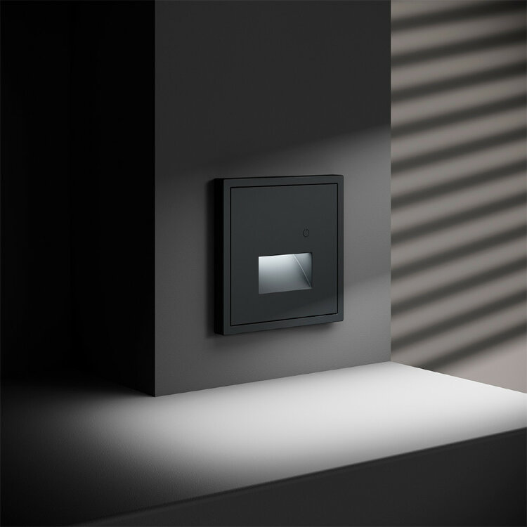 Встраиваемая LED подсветка с датчиком движения Voltum S70 07 графит VLS070707