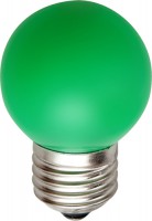 Лампа  FERON светод.LB-37 5LED(1W) 230V E27 зеленый  70*45mm шарик (652)