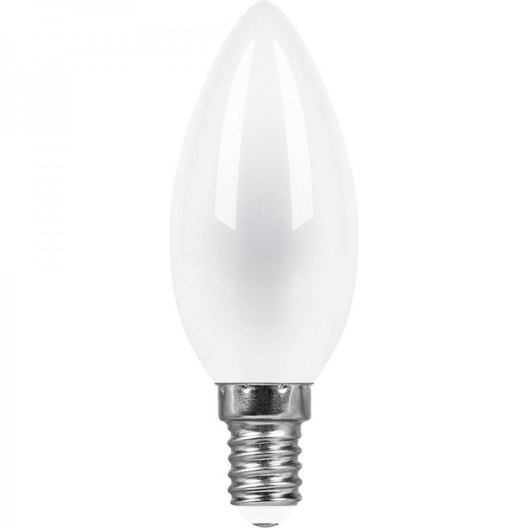 Лампа  FERON светод.LB-73 9W 230V E14 4000K филамент C35 матовая (397)