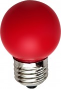 Лампа  FERON светод. LB-37 1W 230V E27 D45mm шарик, красная (654)