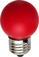 Лампа  FERON светод.LB-37 5LED(1W) 230V E27 красный 70*45mm шарик (654)