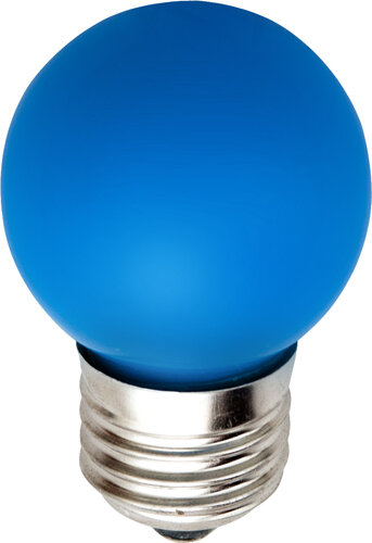 Лампа  FERON светод. LB-37 1W 230V E27 D45mm шарик, синяя (656)