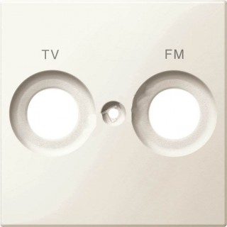 Merten SM Накладка TV-FM розетки с маркировкой Бежевый глянец
