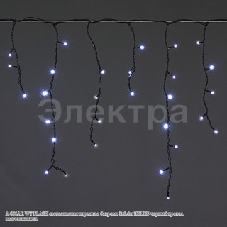 Бахрома светод. 5*0,6м (180LED) A-056AR WT FLASH провод черный,  влазозащ.