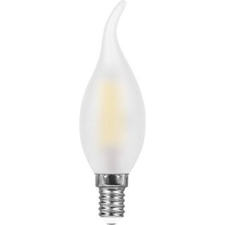 Лампа светодиодная Feron LB-74 9W E14 230V 2700K Свеча на ветру. матовая