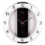 Часы настенные 34см, круг со вставками,  корпус прозрачный, " Классика" "Рубин" 3327-001
