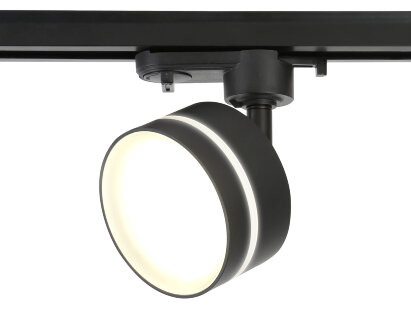Трековый светильник Ambrella GL5385 BK/FR черный/белый матовый  GX53 max 12W