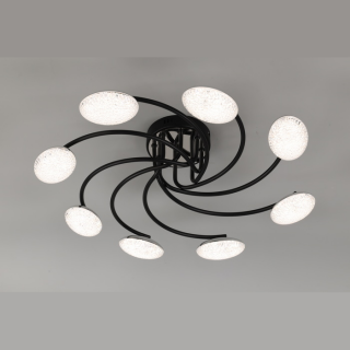 Люстра Linvel MS 1233/8 Севилья 64W черный/хром 3000-6000К диммир. с ПДУ