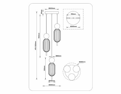 Подвесной светильник Ambrella Light High Light Ceramo Modern LH53102