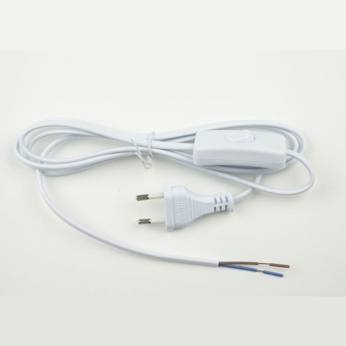 Сетевой шнур с вилкой и выкл. Uniel UCX-C10/02A-170 White