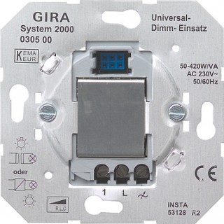 Светорегулятор GIRA MEX нажимной универс. 420W/V