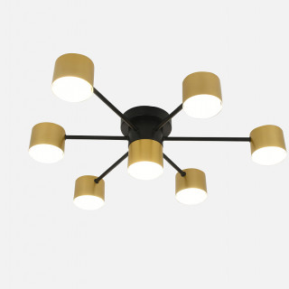 Люстра Linvel MS 1220/7 Домел черный/золото GX53 max.9W