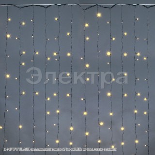 Занавес светодиодный 2*3м, 440LED A-945 WW провод темно-зеленый