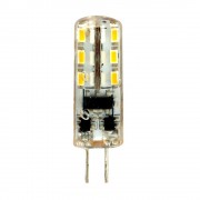 Лампа  FERON светод. LB-420 24LED(2W) 12V G4 4000K AC/DC капсула силикон (пост.+перем. ток) (374)