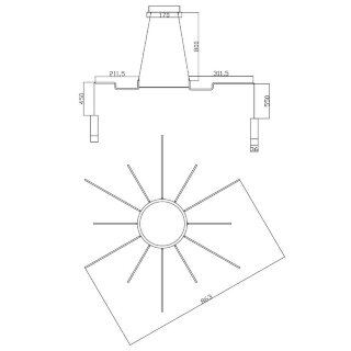 Подвесная люстра ImperiumLoft Wireflow 279381-22