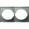 Рамка Niessen Tacto 2-ая серебро стекло гориз. 5572.1 CL
