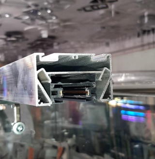Профиль алюминиевый для шинопровода в натяжной потолок ПФ 8049 2м