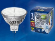 Лампа светодиодная  Uniel LED-JCDR-7W/NW/GU5.3/FR ALF03SL белый (165)