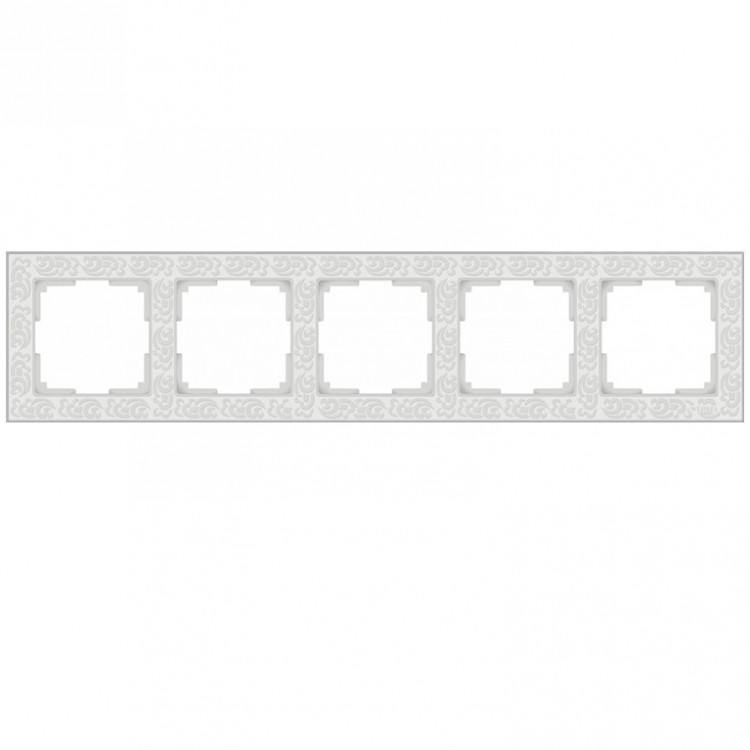 Werkel Floc Рамка 5 постов Белый WL05-Frame-05-white