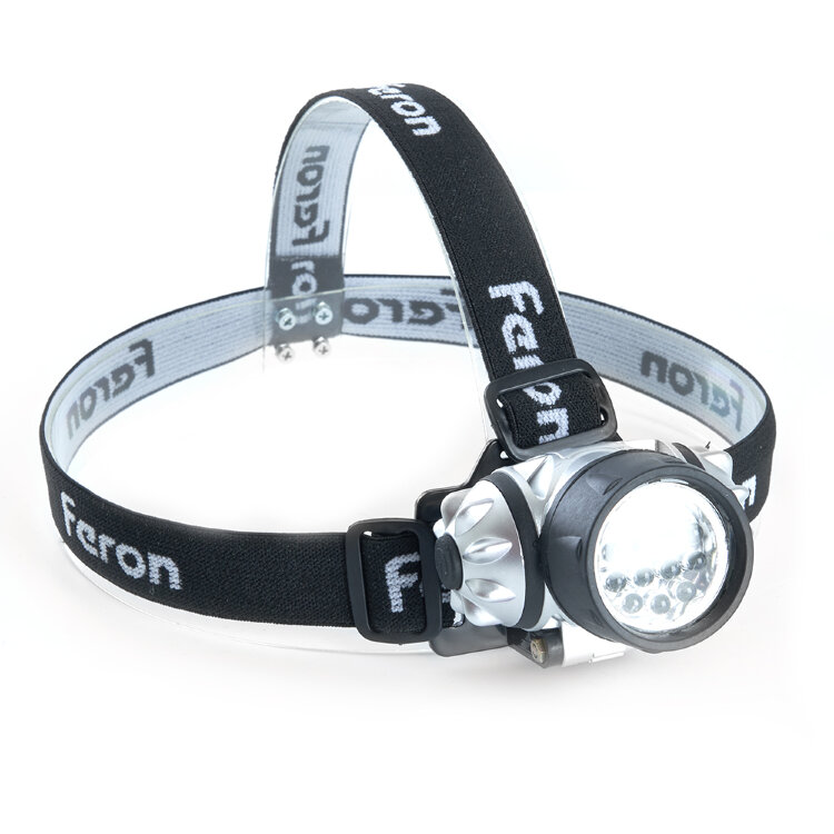 Фонарь налобный FERON TH2303 на батарейках 3*AAA, 1W 7LEDs IP44 пластик 41707