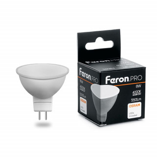 Лампа светодиодная Feron.PRO LB-1608 MR16 G5.3 8W 175-265V 4000K